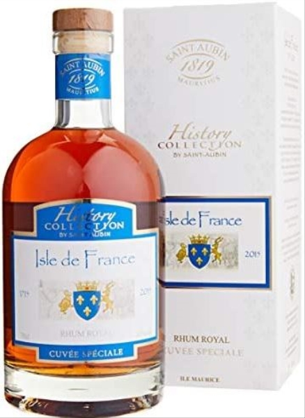 Image sur Saint Aubin Isle De France Cuvée Spéciale History Collection Rhum Royal 40° 0.7L